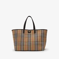 Large Reversible Bloomsbury Tote​ in Sand beige/peat brown - Men | Burberry® Official
