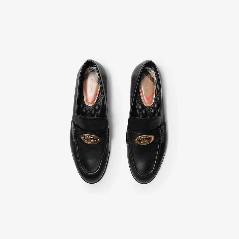 Leather Opal Loafers in Black - Women | Burberry® Official