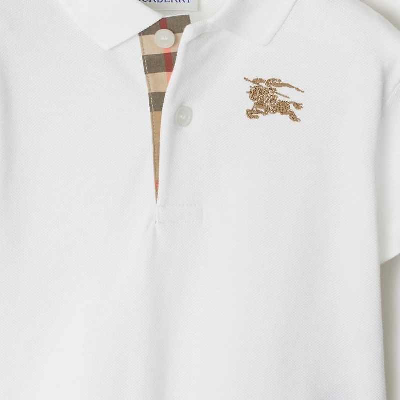 Cotton Polo Shirt in White | Burberry® Official