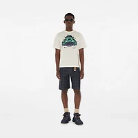 Car Cotton T-shirt in Chalk white - Men | Burberry® Official