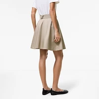 Gabardine Trench Mini Skirt in Quill beige - Women | Burberry® Official
