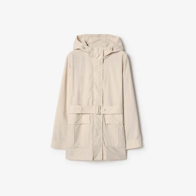 Nylon Hooded Jacket in Soap beige - Women | Burberry® Official