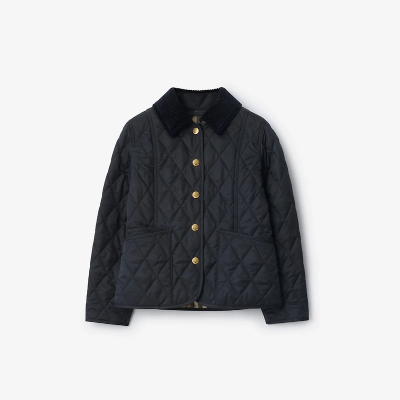 Quilted Barn Jacket in Navy | Burberry® Official