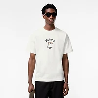 Check Flag Cotton T-shirt in Chalk white - Men | Burberry® Official
