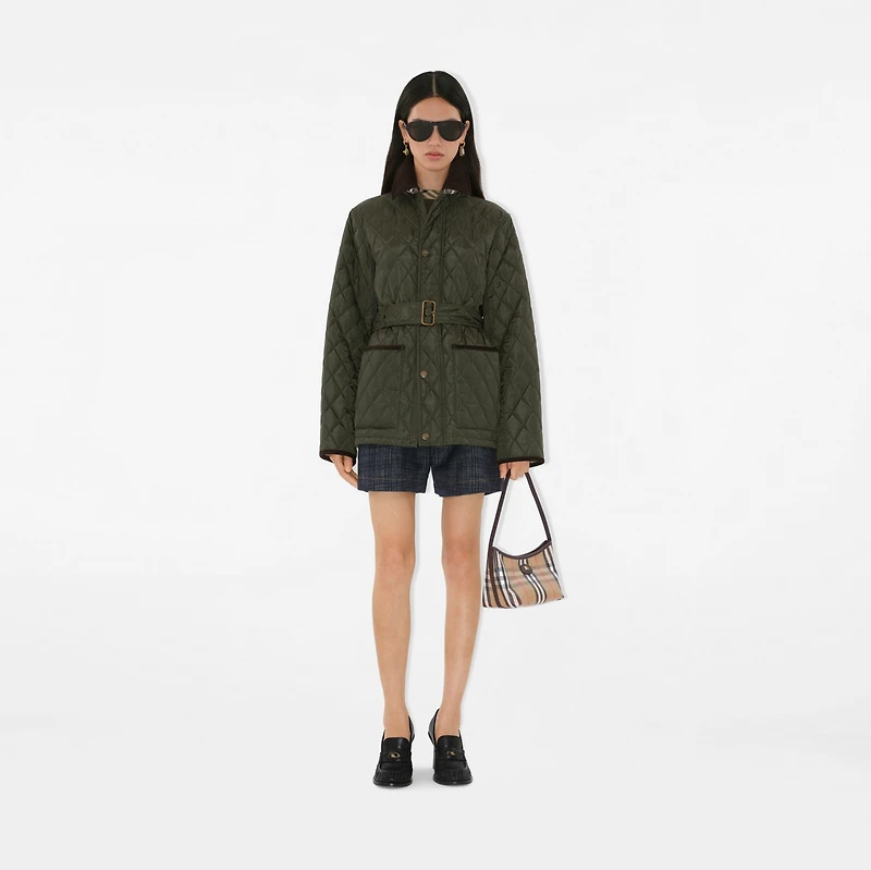 Mini Highlands Shoulder Bag​ in Sand - Women, Cotton, Linen | Burberry® Official