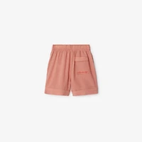 Gingham Cotton Shorts in Orange red | Burberry® Official