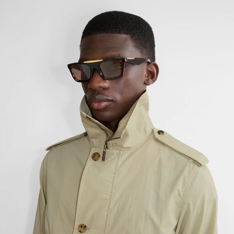 Classic Rectangular Sunglasses​ in Black - Men | Burberry® Official
