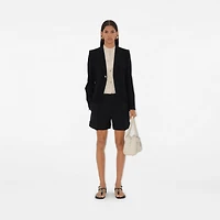 Wool Tailored Shorts in Black - Women | Burberry® Official