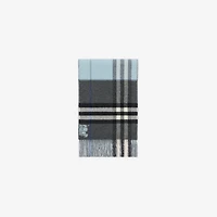 Contrast Check Cashmere Scarf in Marlborough grey/bank grey | Burberry® Official