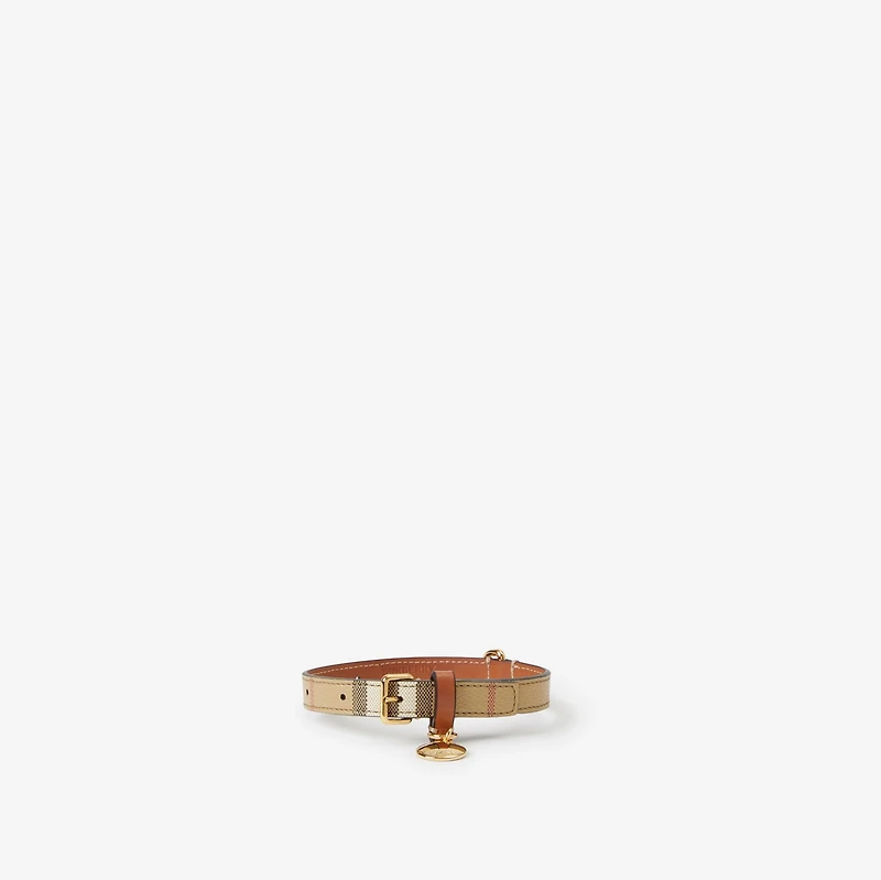 Check Dog Collar in Archive beige/briar brown - Women