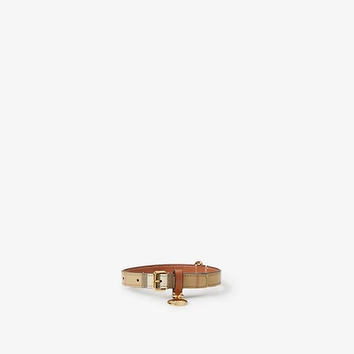 Check Dog Collar in Archive beige/briar brown - Women