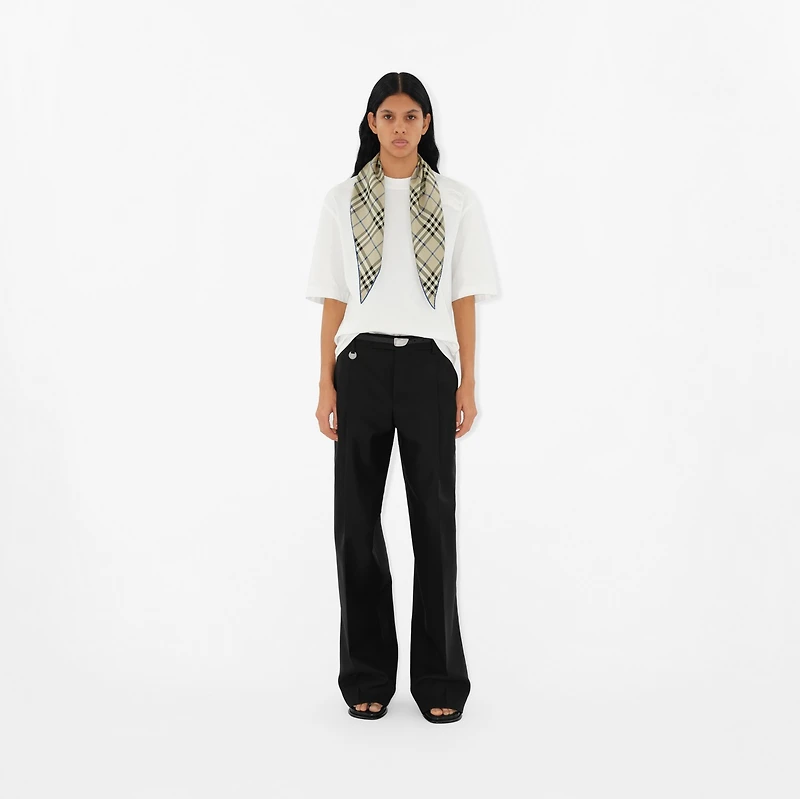 Check Silk Scarf in Lichen | Burberry® Official