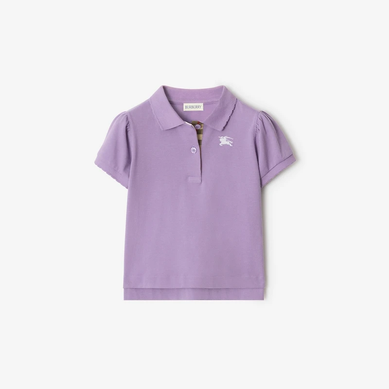 Cotton Polo Shirt in Lilac purple | Burberry® Official