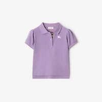 Cotton Polo Shirt in Lilac purple | Burberry® Official