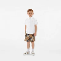 Stretch Cotton Shirt in White | Burberry® Official