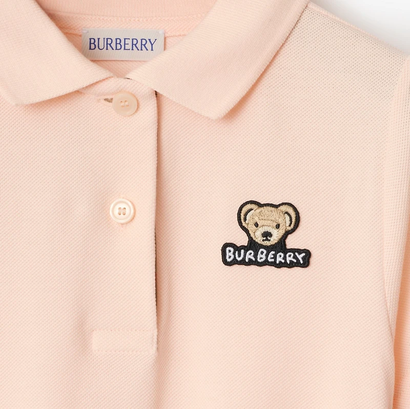 Cotton Polo Shirt Dress in Shell | Burberry® Official