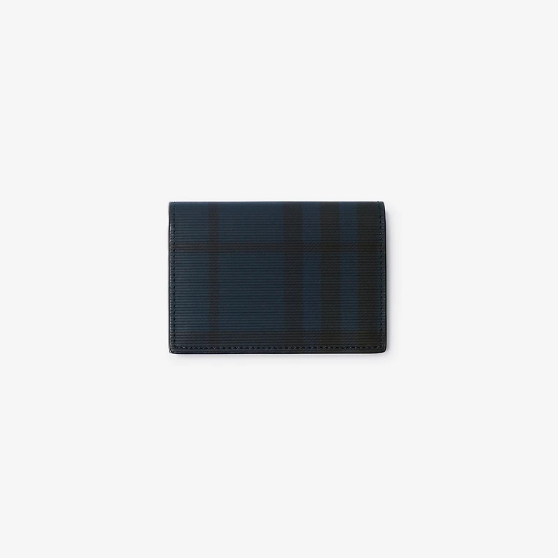 Check Bifold Card Case​ in Navy - Men | Burberry® Official