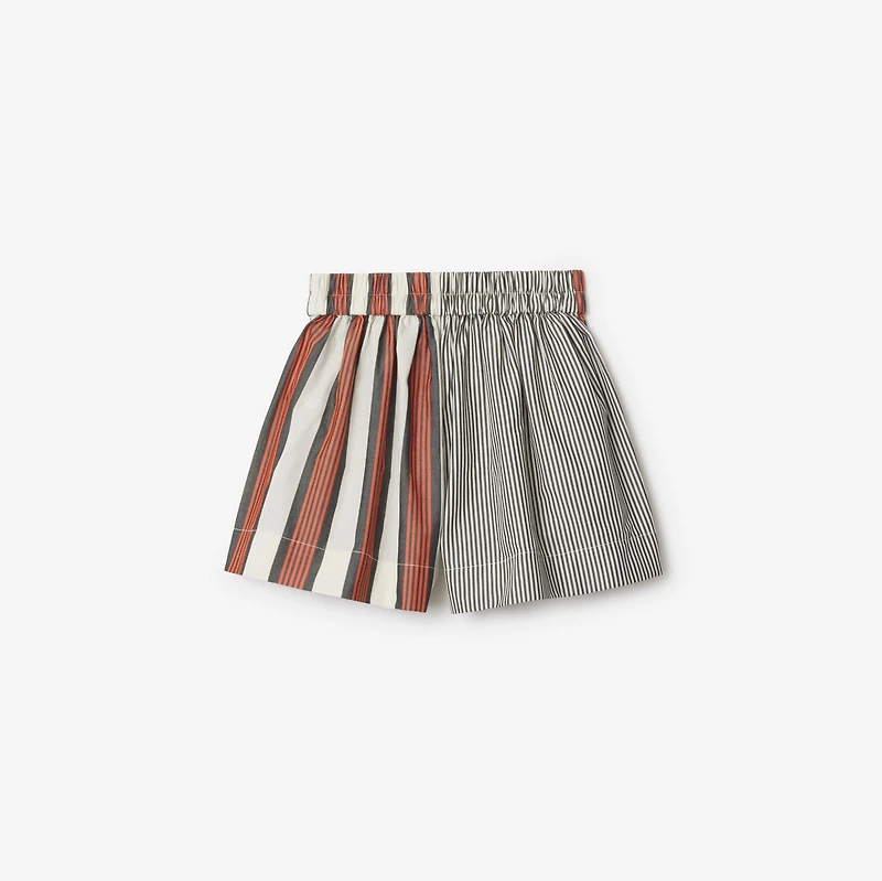 Striped Cotton Shorts in Multicolour | Burberry® Official