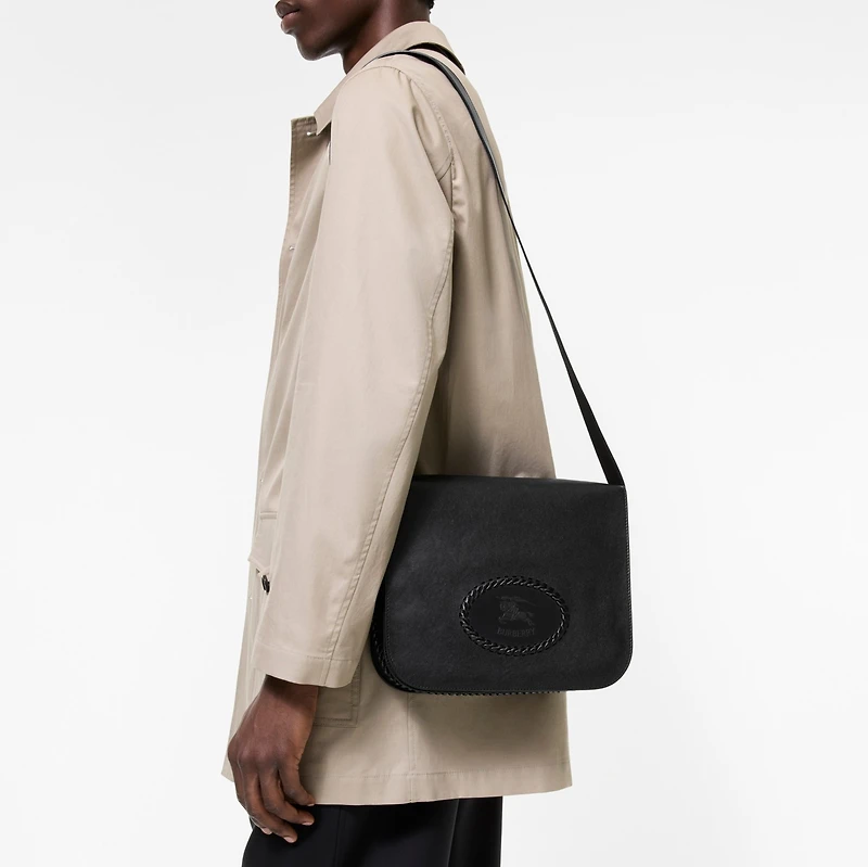 Tavistock Messenger Bag in Black - Men, Leather | Burberry® Official