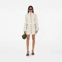 Cropped Cotton Jacket in Off white - Women | Burberry® Official