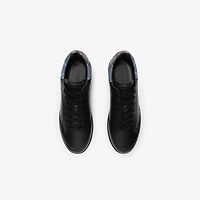 Leather Set Sneakers​ in Black/wave blue - Men | Burberry® Official