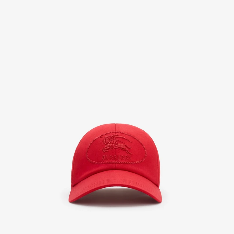 Knight Stamp Gabardine Baseball Cap in Currant - Men | Burberry® Official