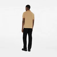 Logo Collar Cotton Polo Shirt in Flax beige - Men | Burberry® Official