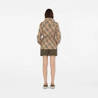 Check Lightweight Jacket in Sand - Women, Nylon | Burberry® Official
