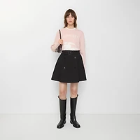 Gabardine Trench Mini Skirt in Black - Women | Burberry® Official