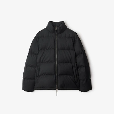 Wool Snowdon Puffer Jacket in Charcoal grey - Men | Burberry® Official