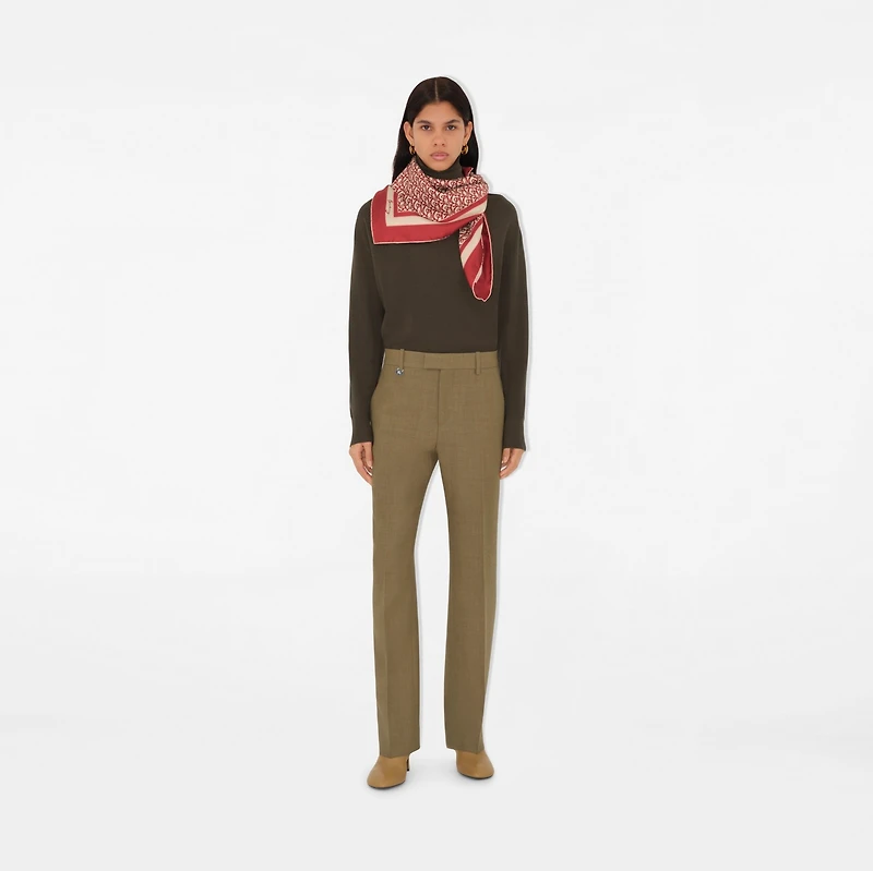 B Charm Silk Scarf in Geranium | Burberry® Official