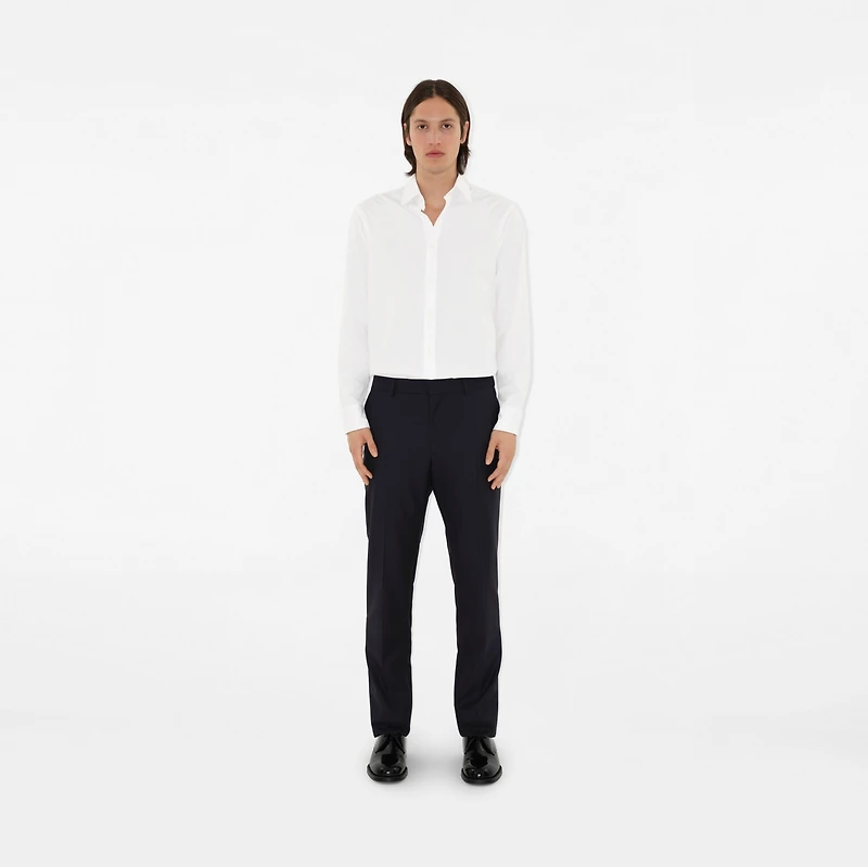 Wool Tailored Trousers in Dark navy - Men | Burberry® Official
