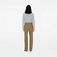 Wool Tailored Trousers in Linden/mountain - Women | Burberry® Official