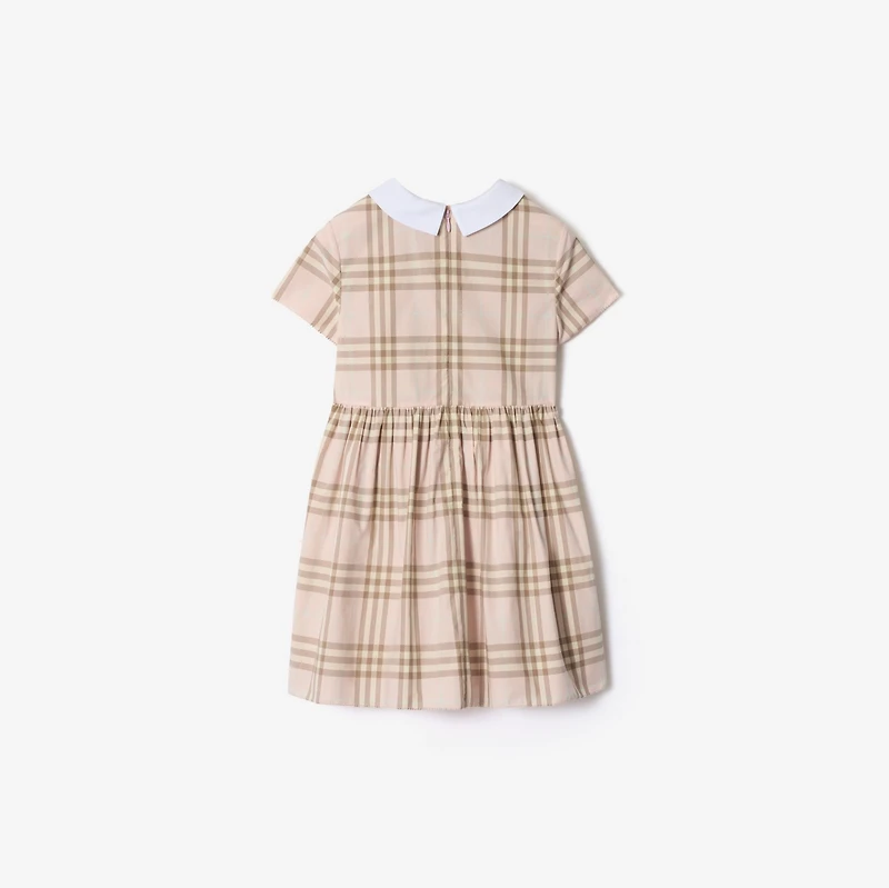 Check Cotton Dress in Archive pink | Burberry® Official