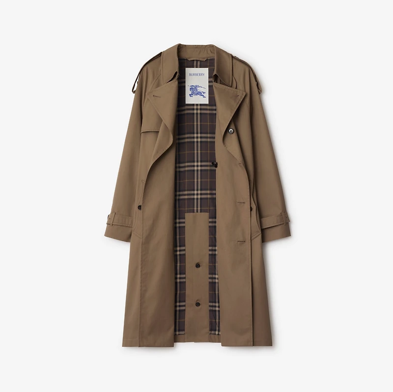 Long Gabardine Trench Coat in Clay brown - Men | Burberry® Official