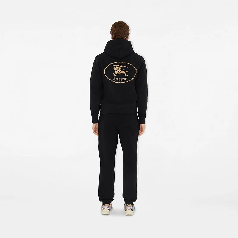 Knight Stamp Cotton Jogging Pants in Black - Men | Burberry® Official
