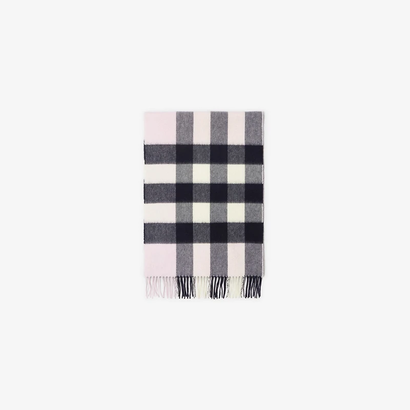 Check Cashmere Scarf in Pale candy pink | Burberry® Official