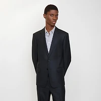 Check Wool Tailored Jacket in Tarmac grey/dark pewter grey - Men | Burberry® Official