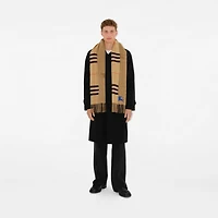 Reversible EKD Check Cashmere Scarf in Sand | Burberry® Official