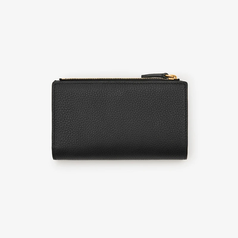 Medium Bloomsbury Wallet in Black/calico beige - Women, Leather | Burberry® Official