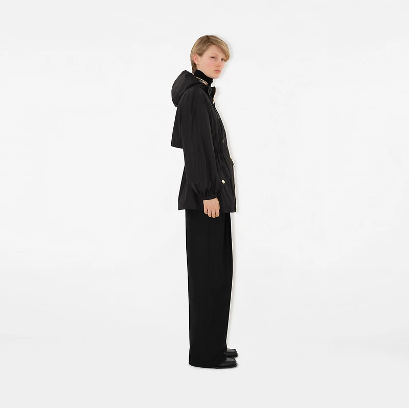 Nylon Hooded Jacket in Black - Women | Burberry® Official
