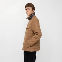 Cashmere Padded Overshirt in Camel - Men | Burberry® Official