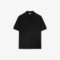 Cotton Polo Shirt in Black - Men | Burberry® Official