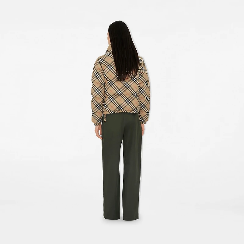 Check Ambleside Puffer Jacket in Sand - Women | Burberry® Official