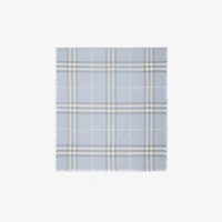 Wide Check Wool Scarf in Mist | Burberry® Official