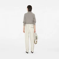 Striped Cotton Scarf Shirt in Palma - Women | Burberry® Official