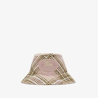 Knight Stamp Raffia-effect Bucket Hat in Mallow pink - Men | Burberry® Official