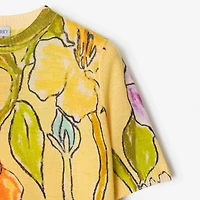 Highgrove Cascading Flowers Wool Top in Yellow - Women | Burberry® Official