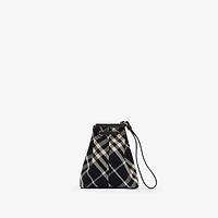 Check Drawstring Pouch​ in Black/calico - Women | Burberry® Official