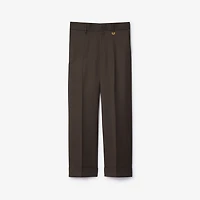Wool Tailored Trousers in Carbon grey/dark mink - Men | Burberry® Official